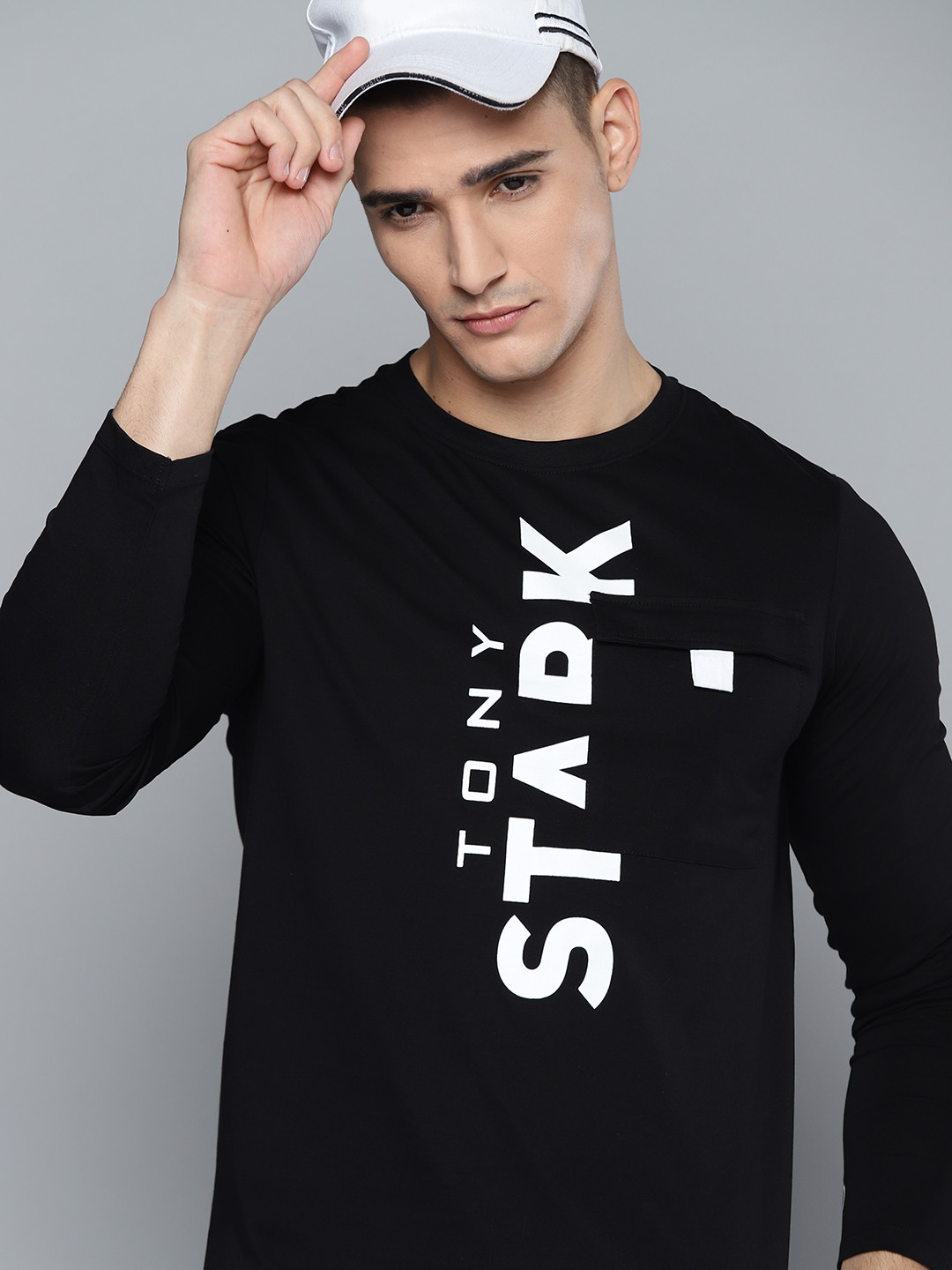 

Kook N Keech Marvel Men Black & White Pure Cotton Typography Printed T-shirt