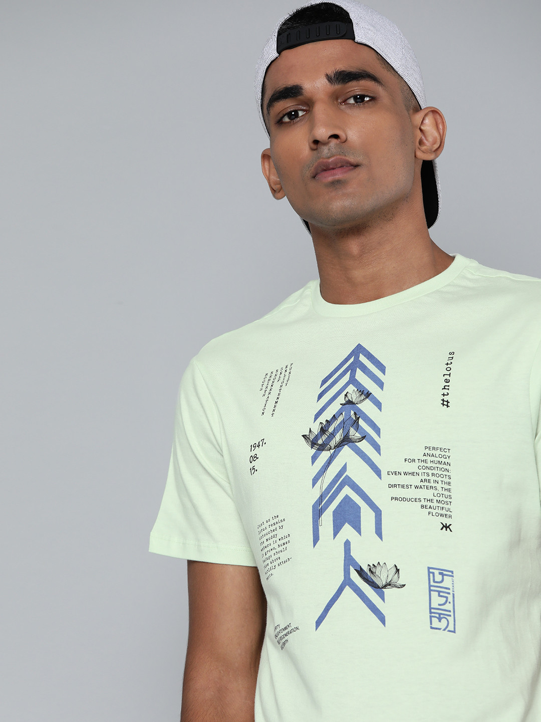 

Kook N Keech Unisex Green & Blue Independence Theme Print Cotton T-shirt