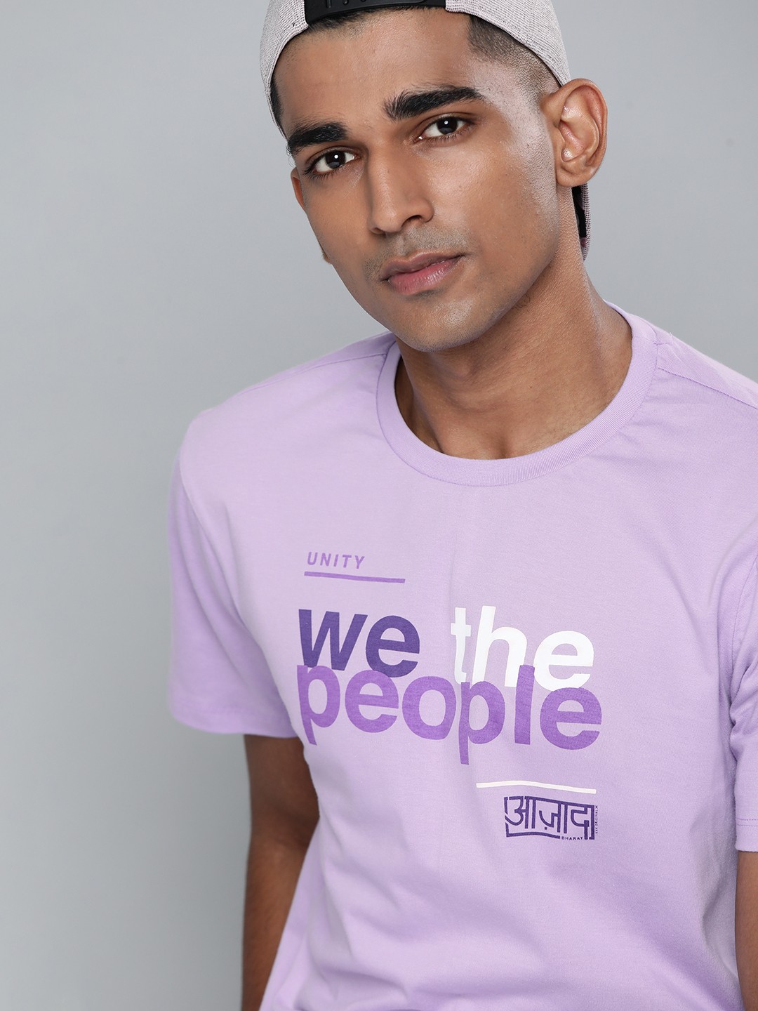 

Kook N Keech Unisex Lavender & White Independence Theme Print Cotton T-shirt
