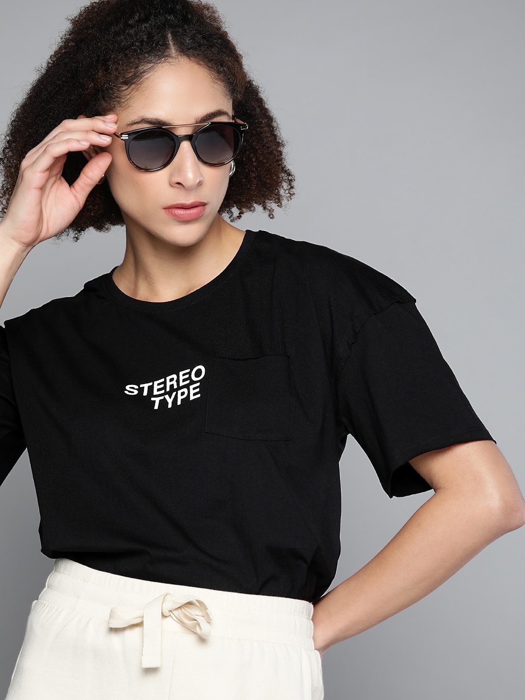 

Kook N Keech Women Black Pure Cotton Printed Detail T-shirt