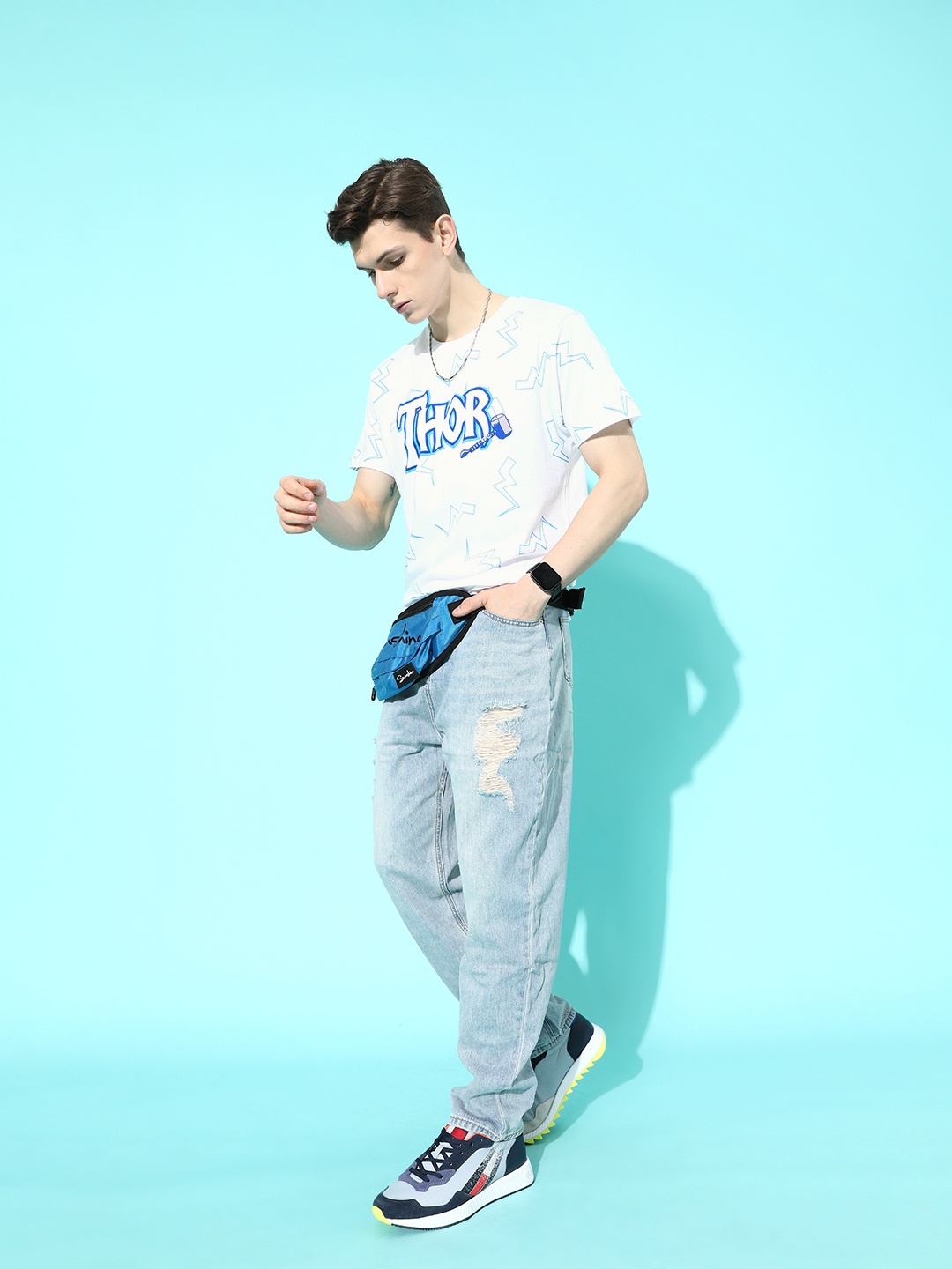 

Kook N Keech Marvel Men White Printed Hyper Printed Boxy Tee