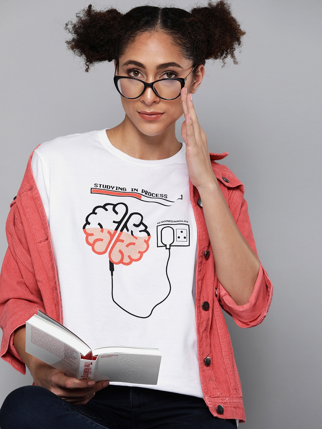 

Kook N Keech Unisex White & Black Printed Pure Cotton T-shirt