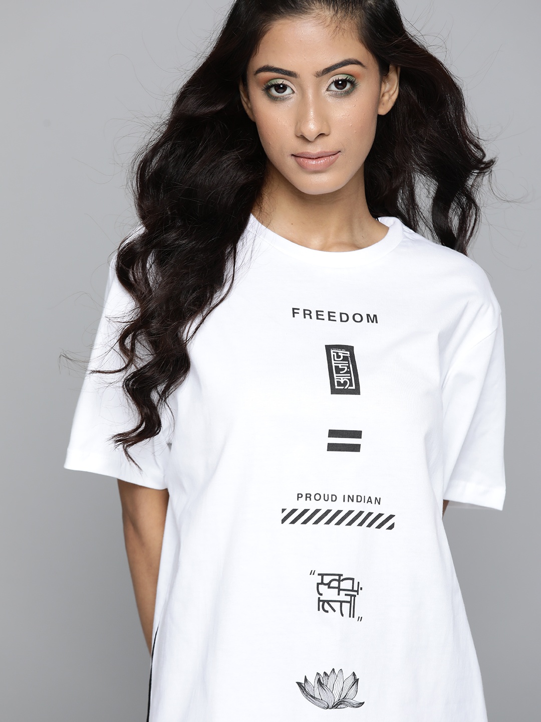 

Kook N Keech Unisex White Independence Theme Printed Pure Cotton T-shirt