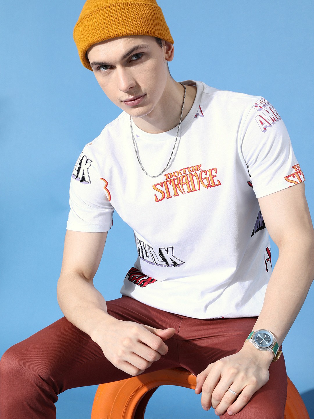 

Kook N Keech Marvel Men White Printed Hyper Printed Boxy Tee