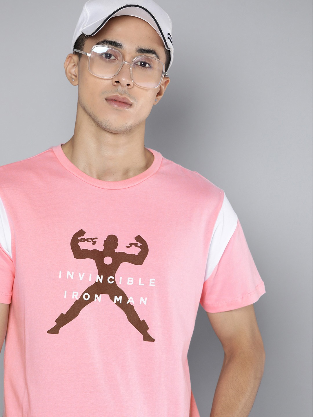 

Kook N Keech Marvel Men Pink & Brown Iron Man Printed T-shirt