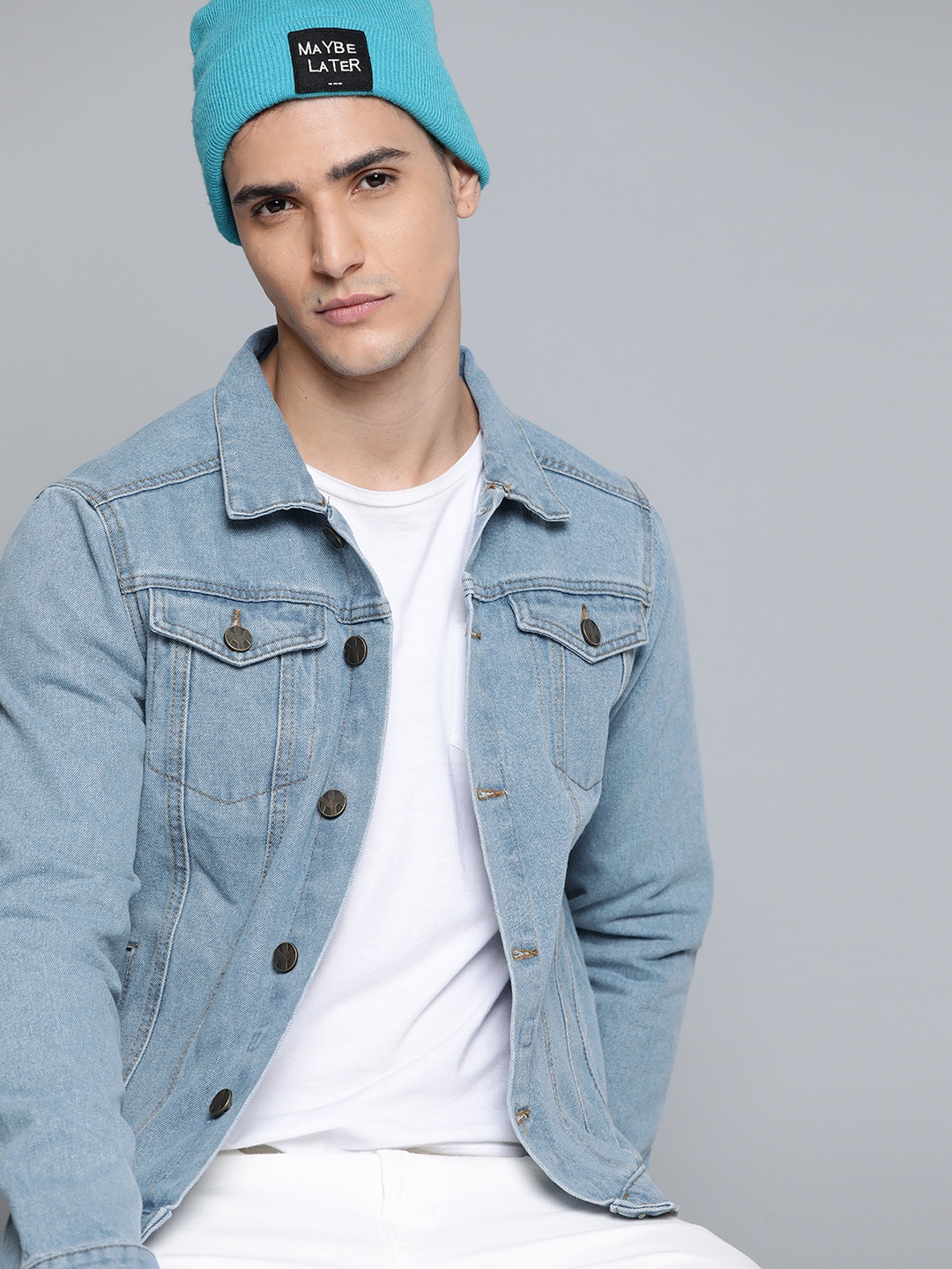 

Kook N Keech Men Blue Cotton Denim Jacket