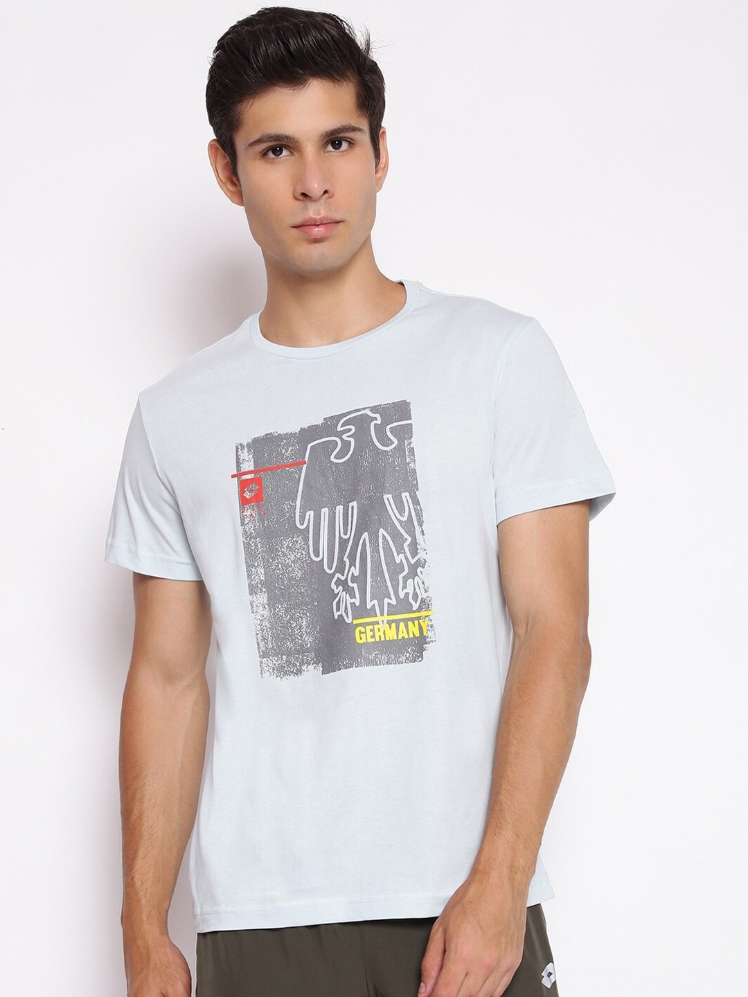 

Lotto Men Blue Graphic Printed T-shirt