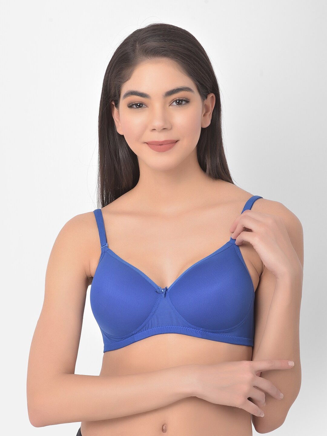 

Clovia Blue T-shirt Bra-Full Coverage Lightly Padded BR1480H0830C