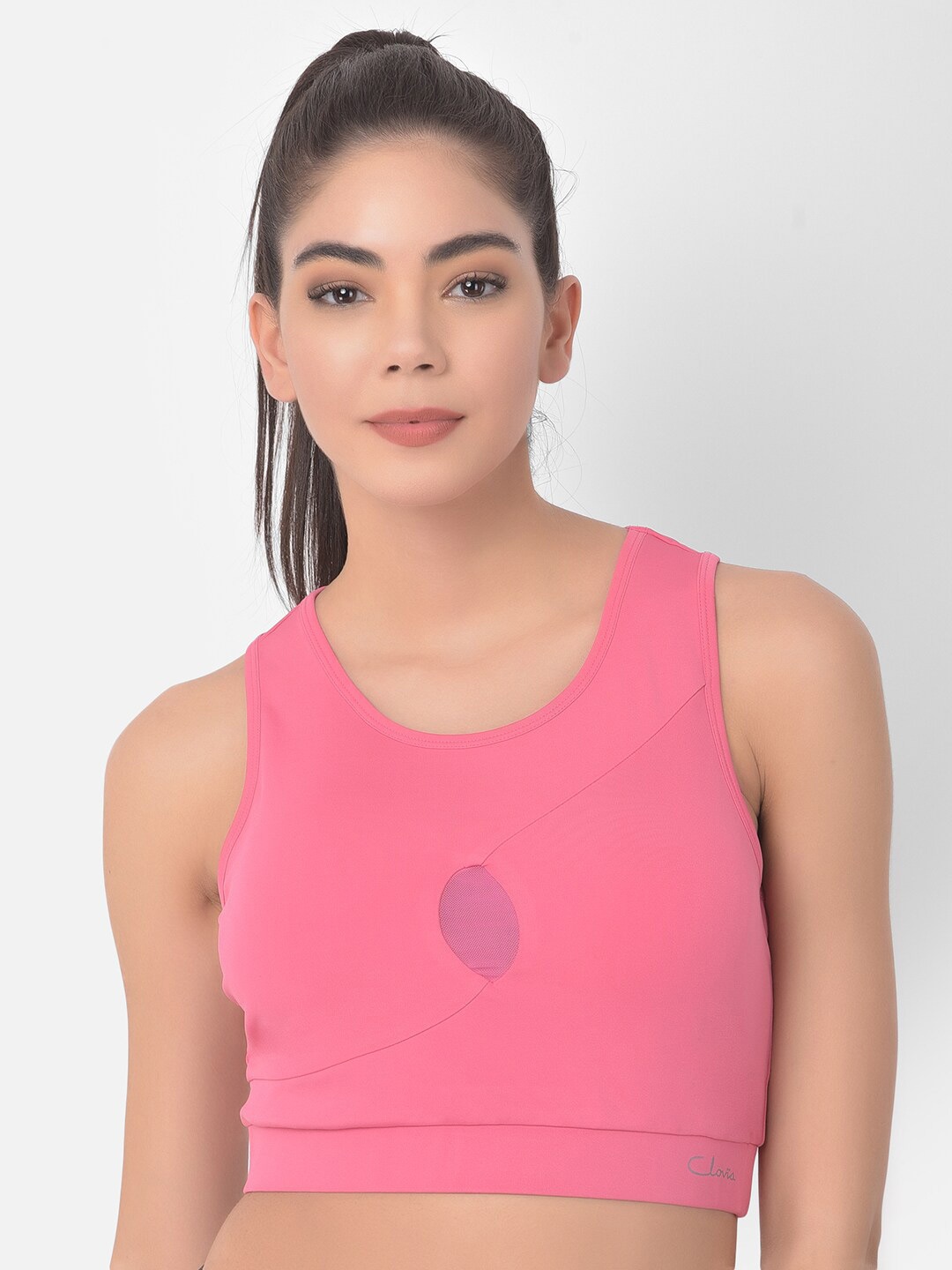 

Clovia Pink Workout Bra-Full Coverage Heavily Padded BR2263P22XXL