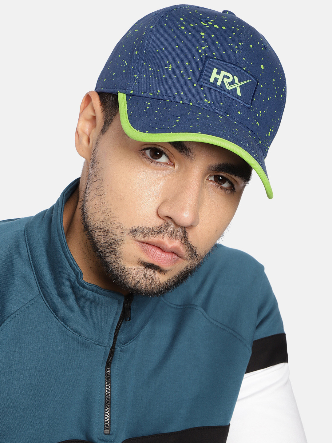 

HRX by Hrithik Roshan Unisex Navy Blue & Yellow Brand Logo Printed Cotton Baseball Cap
