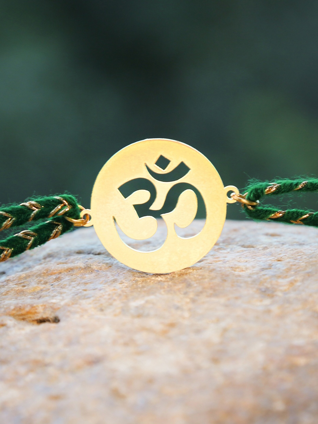 

Bigsmall Gold-Toned Om Metallic Rakhi