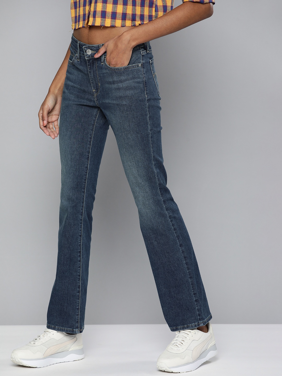 

Levis Women Blue Bootcut Fit Light Fade Stretchable Jeans