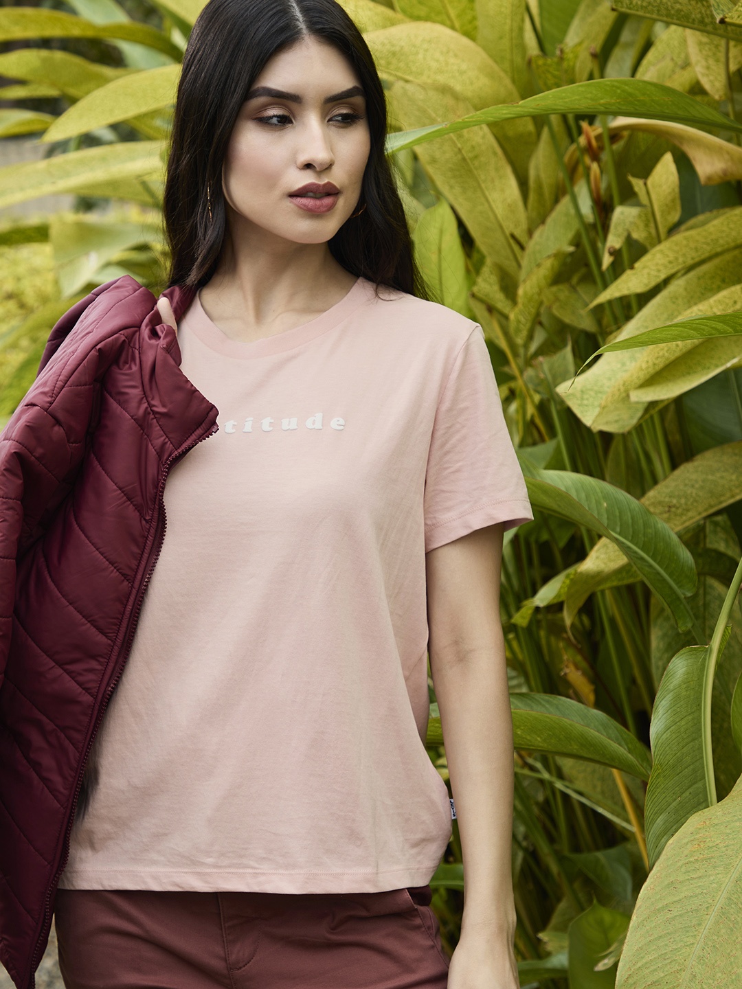 

Levis x Deepika Padukone Women Peach-Coloured Gratitude Print Pure Cotton T-shirt