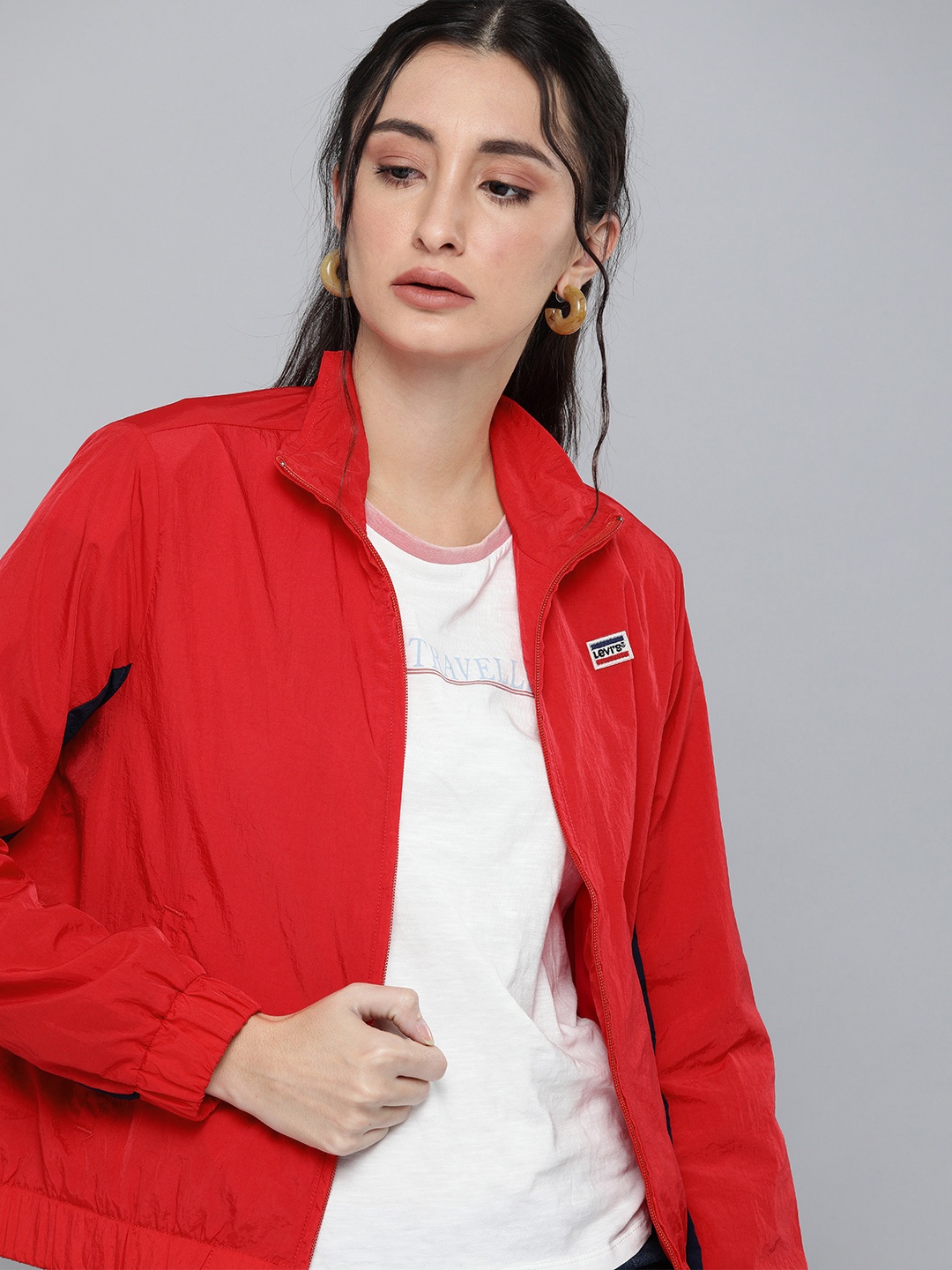 

Levis Women Red Solid Sporty Jacket