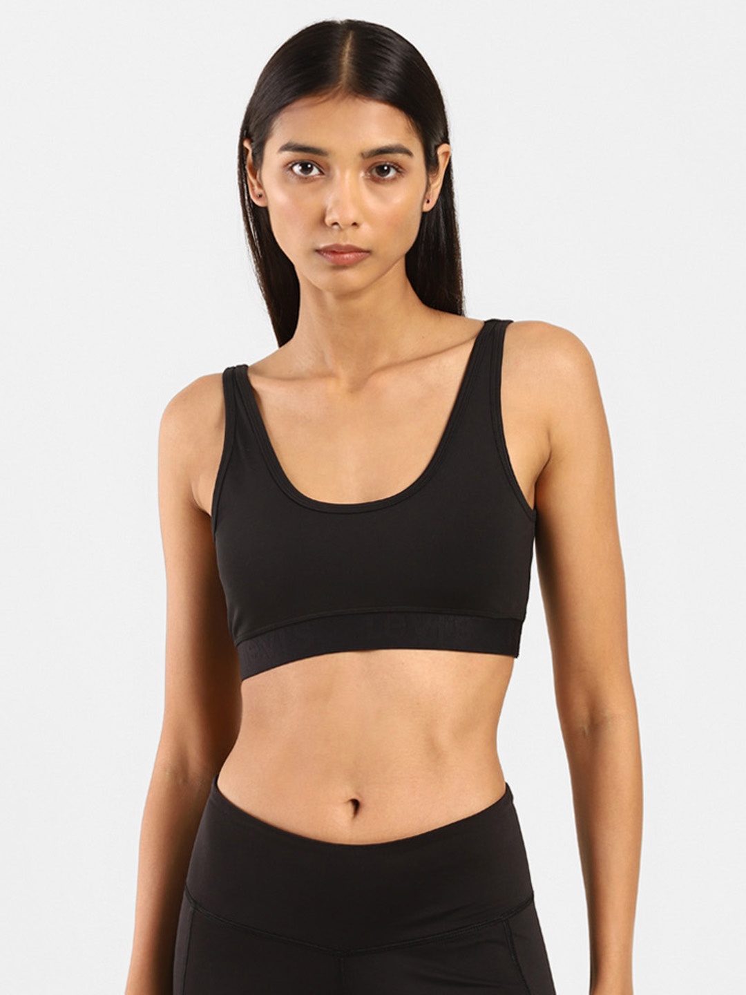 

Levi's x Deepika Padukone Women Black Solid Essential Bralette Cropped Top