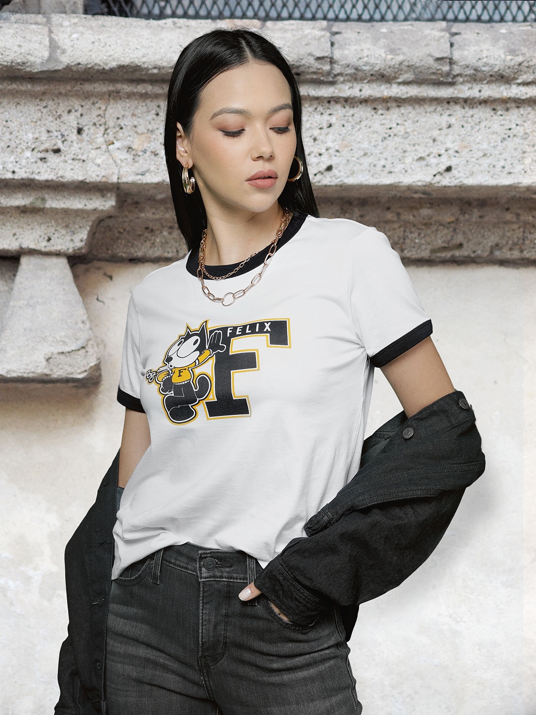 

Levis x Felix Women White Printed T-shirt