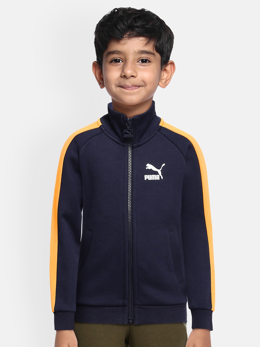 

Puma Boys Navy Blue Iconic T7 Bomber Sustainable Jacket