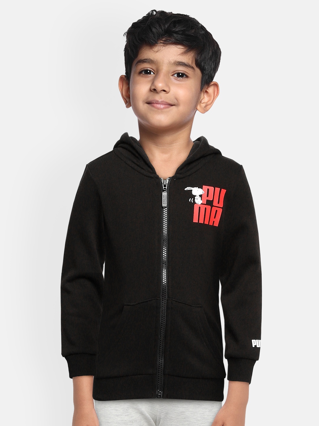 

Puma x PEANUTS Boys Black Hooded Sweatshirt