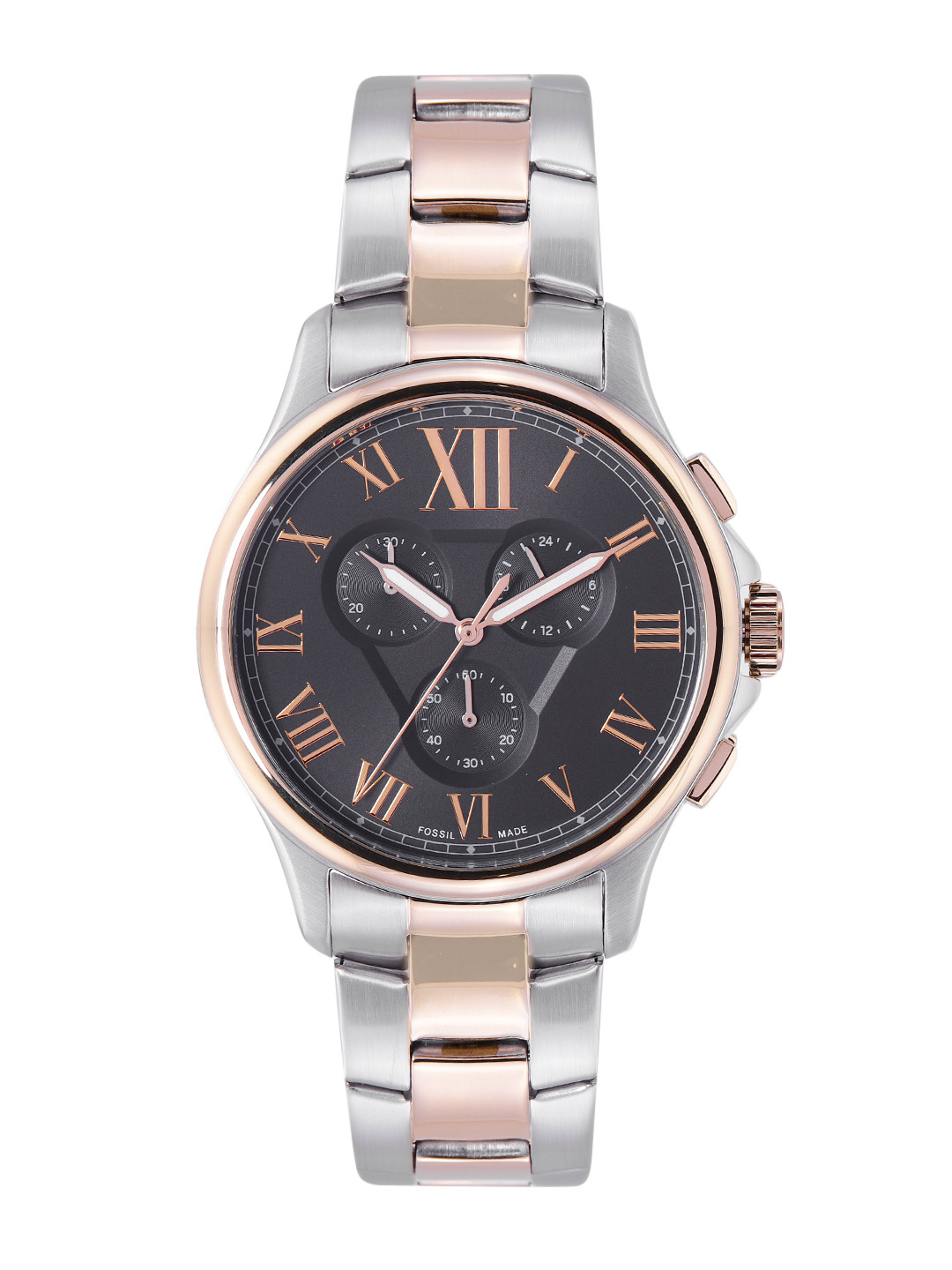 

Fossil Monty Men Charcoal Grey Dial Bracelet Style Strap Chronograph Watch FS5636