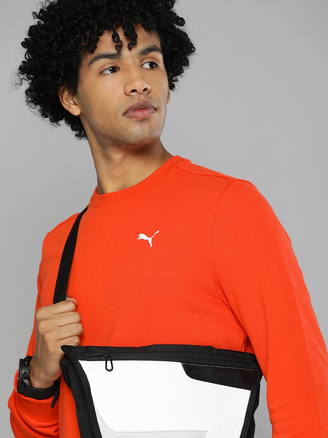 

Puma Men Orange Regular Fit Sweatshirt