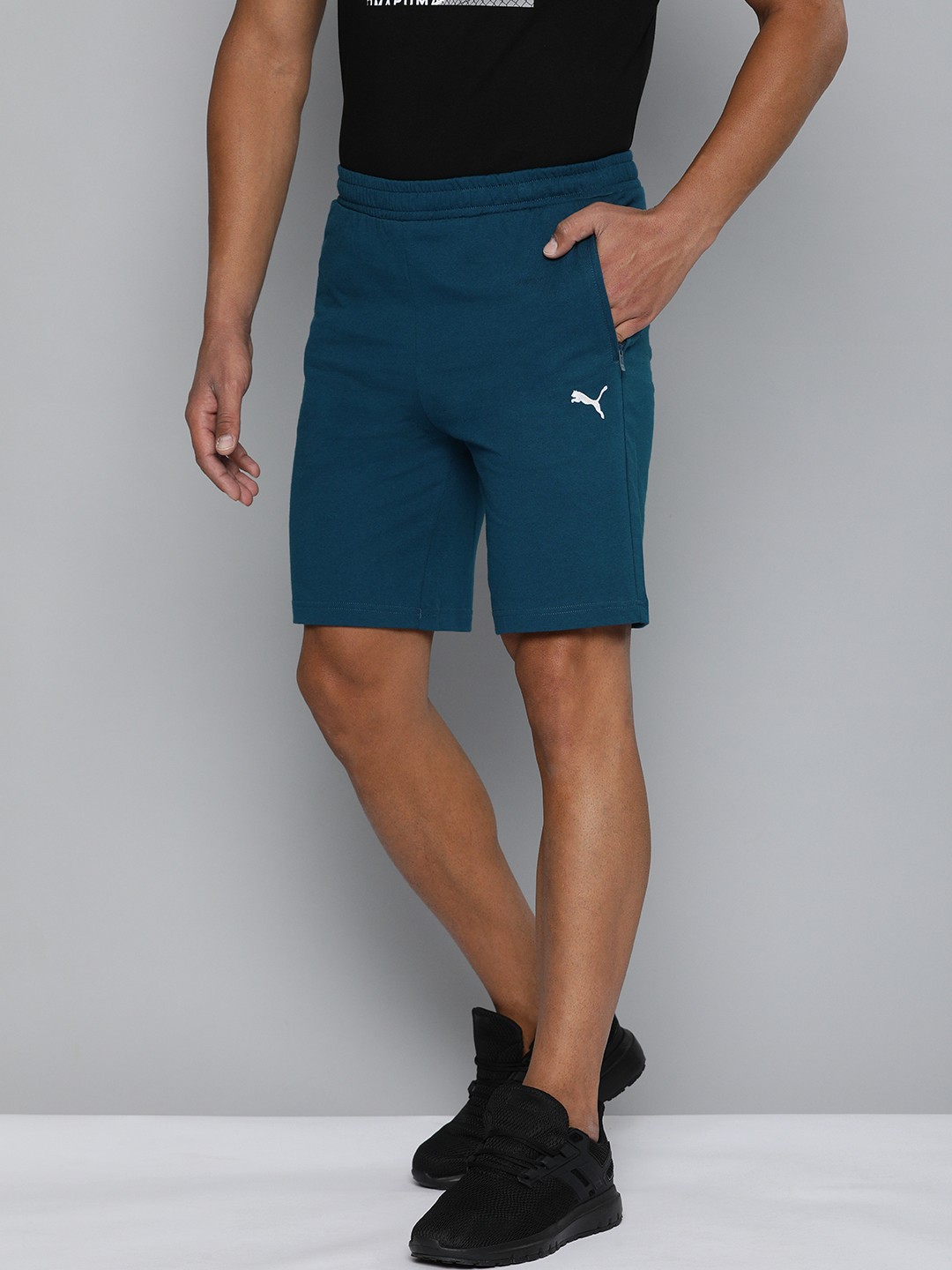 

Puma Men Navy Blue Zippered Sports Shorts