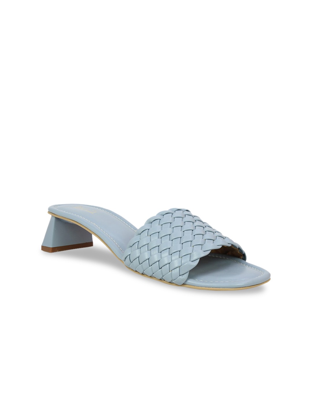 

Inc 5 Blue Block Woven Design Mules