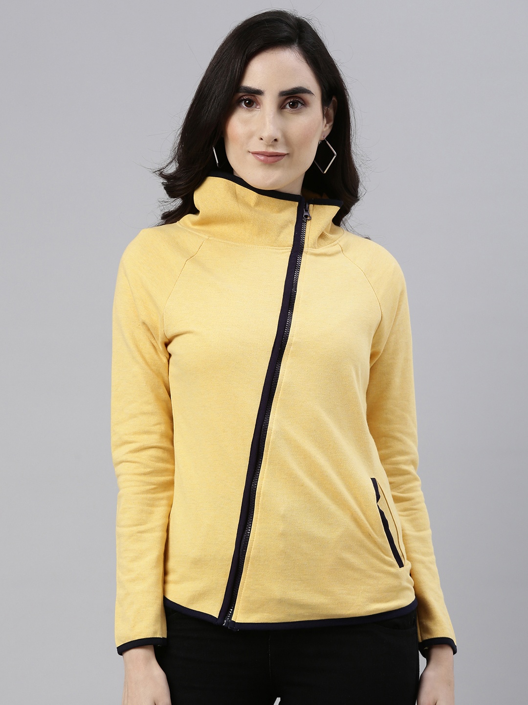 

Campus Sutra Women Yellow Sweatshirt