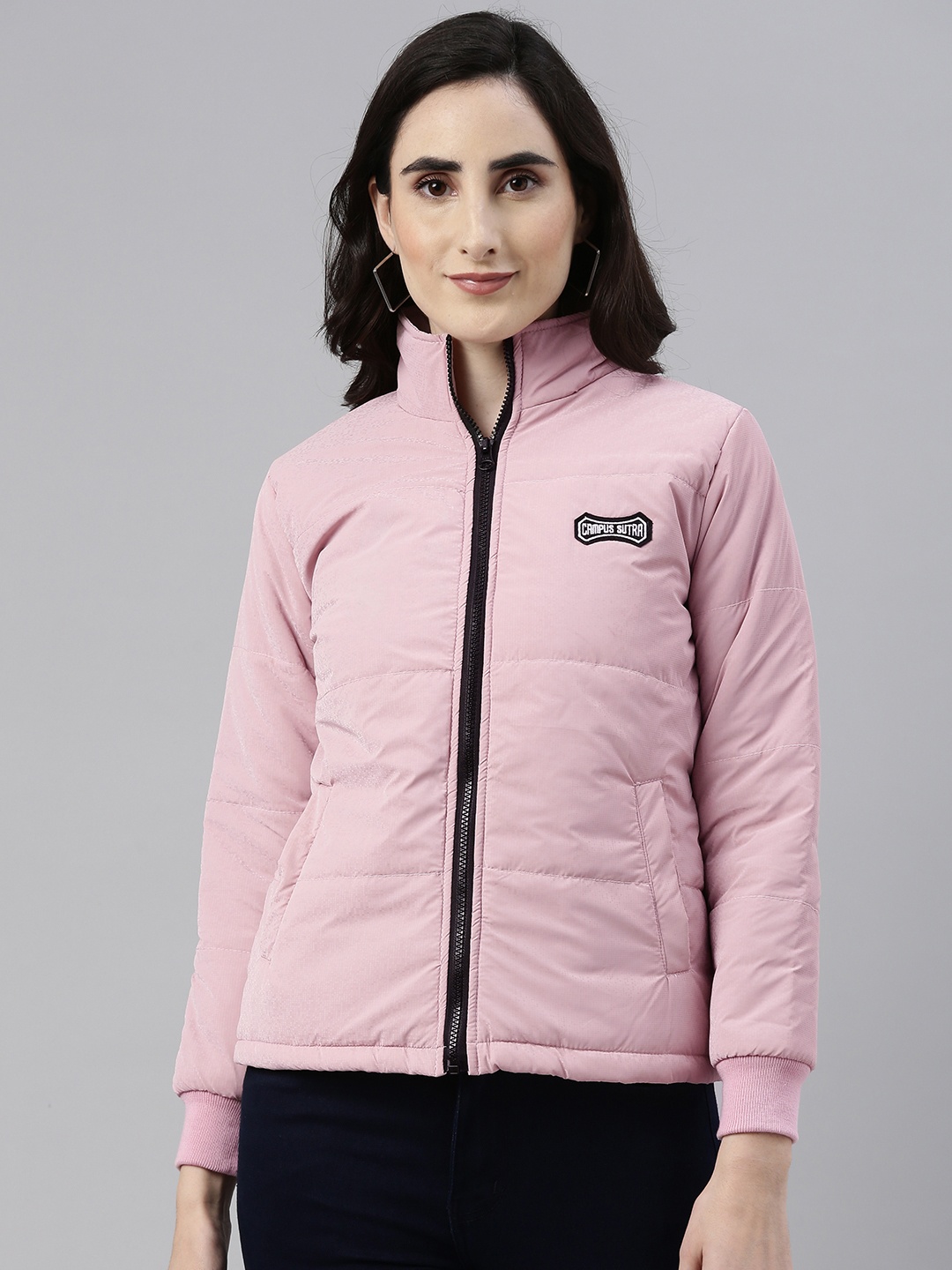 

Campus Sutra Women Pink Padded Jacket