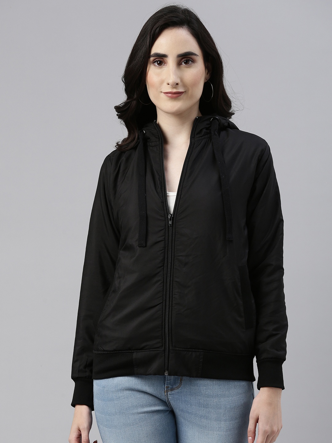 

Campus Sutra Women Black Outdoor Tailored Jacket