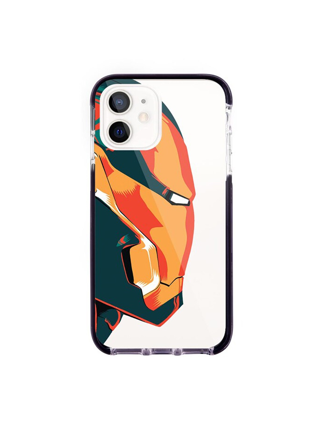 

macmerise White & Orange Illuminated Ironman Printed iPhone 12 Mini Back Case