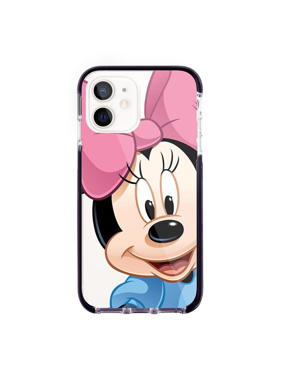 

macmerise White & Pink Zoom Up Minnie Pattern iPhone 12 Mini Back Case
