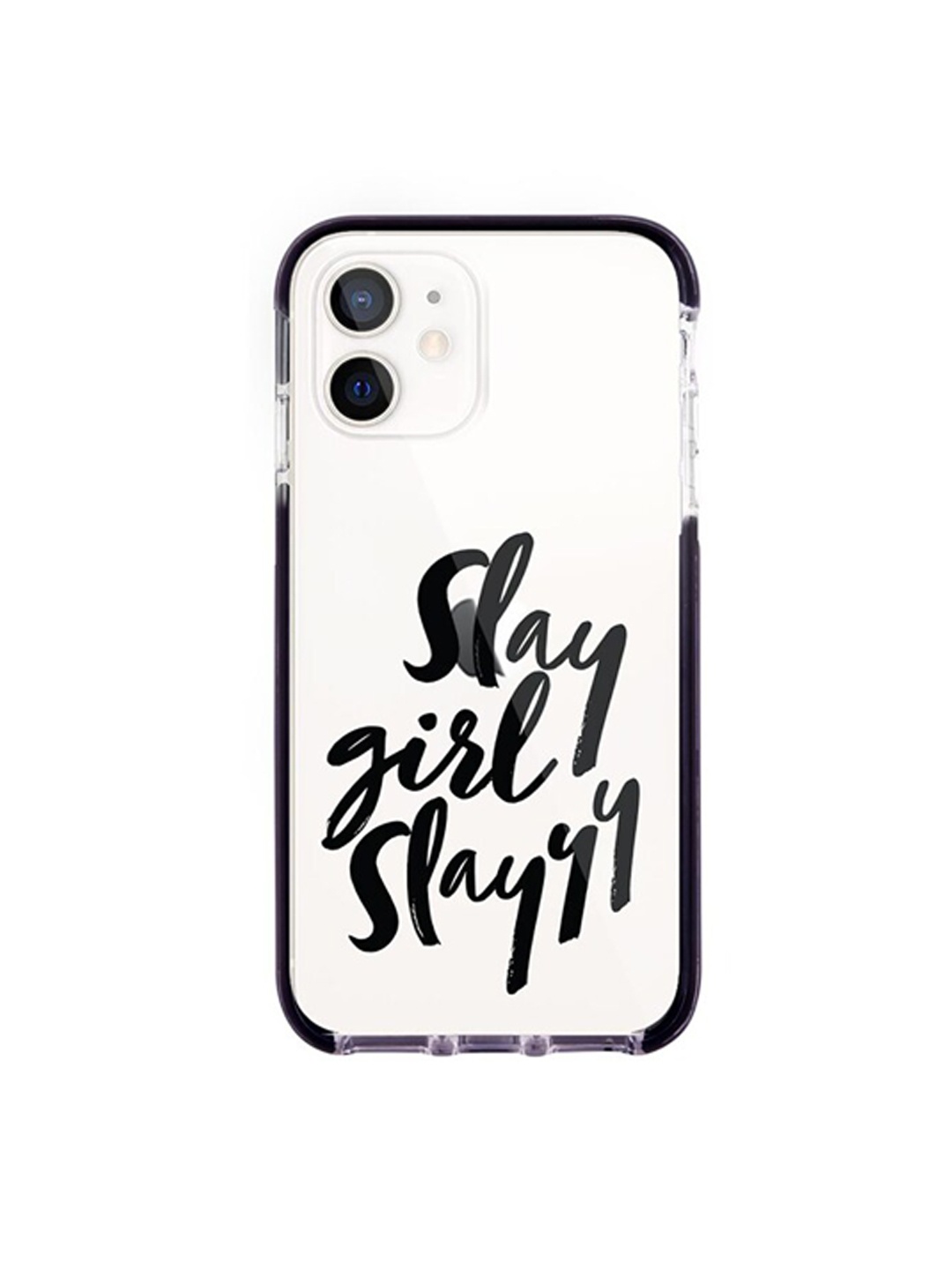 

macmerise White & Black Slay Girl Slay Typography Printed iPhone 12 Mini Back Case