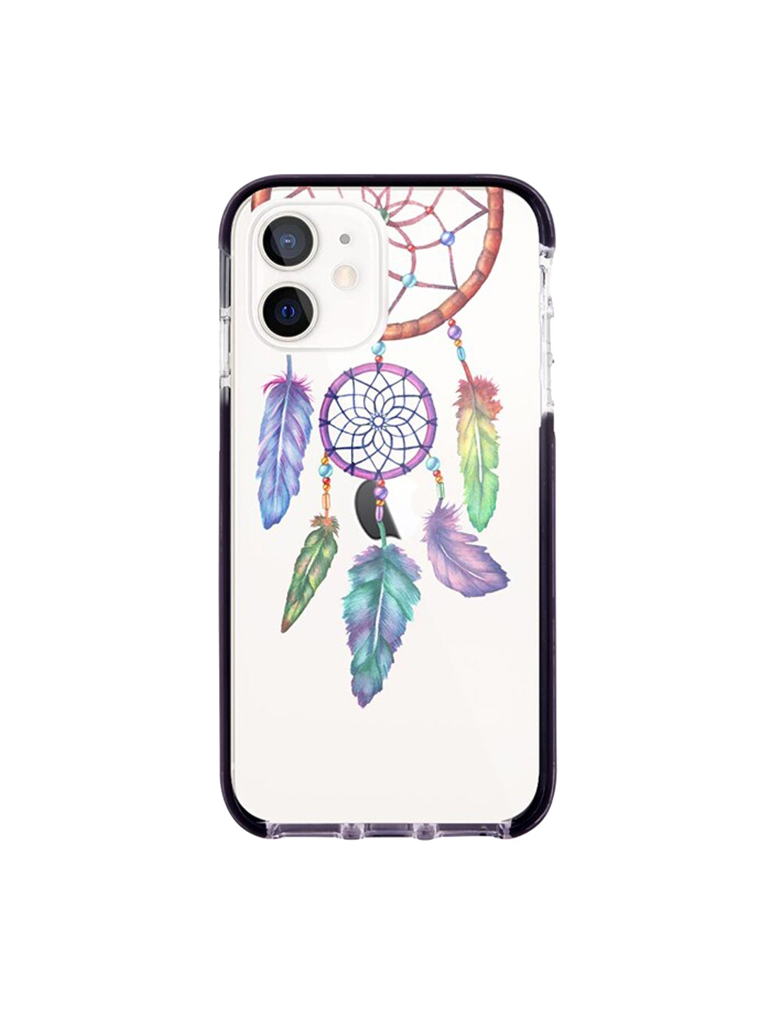 

macmerise White & Purple Dream Catcher Feathers Pattern iPhone 12 Mini Back Case