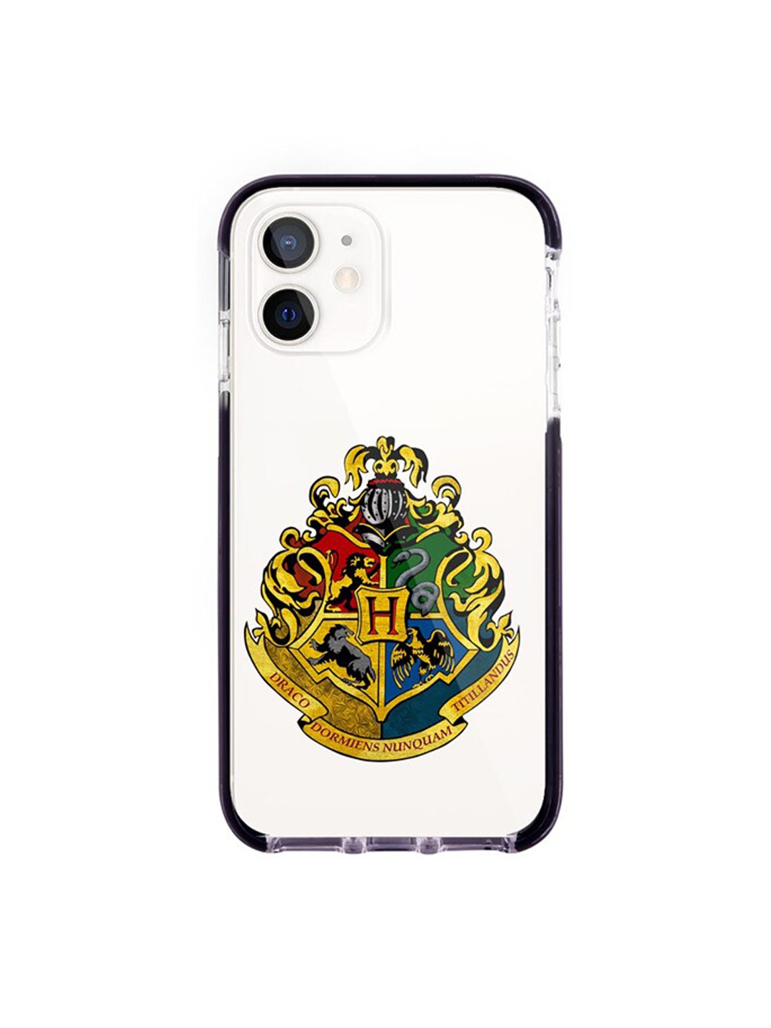 

macmerise White & Yellow Hogwarts Sigil Printed Extreme iPhone 12 Mini Back Case