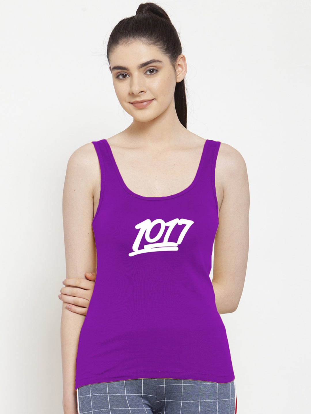 

Friskers Women Purple Tank Top