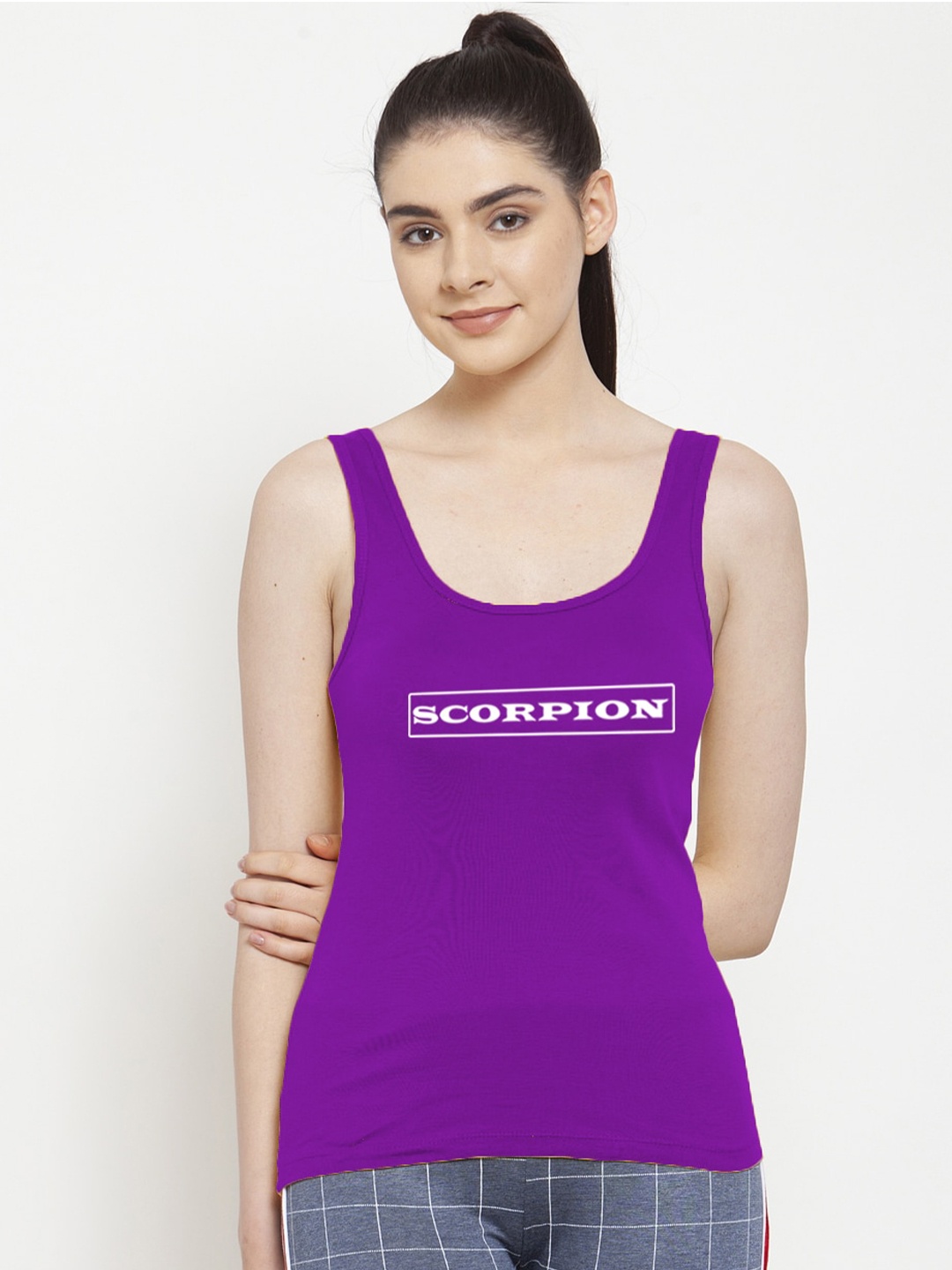 

Friskers Women Purple Tank Top