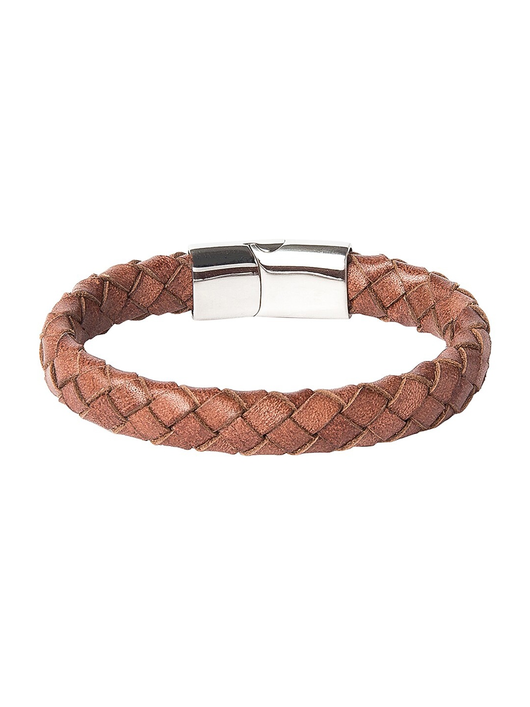 

bodha Men Tan Leather Wraparound Bracelet