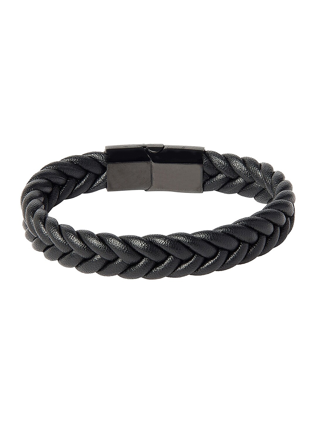 

Bodha Men Black Wraparound Leather Bracelet