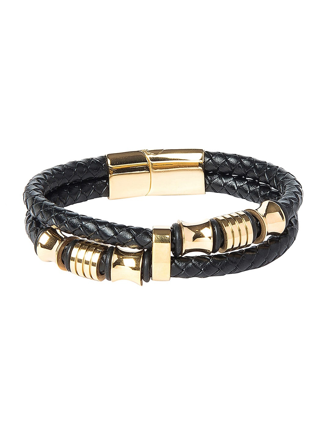 

Bodha Men Multistrand Leather Bracelet, Black