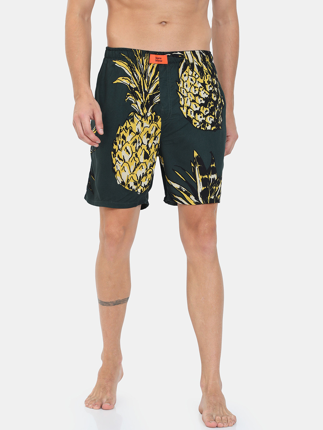 

Bareblow Men Green Printed Pure Cotton Boxers BBBX161M