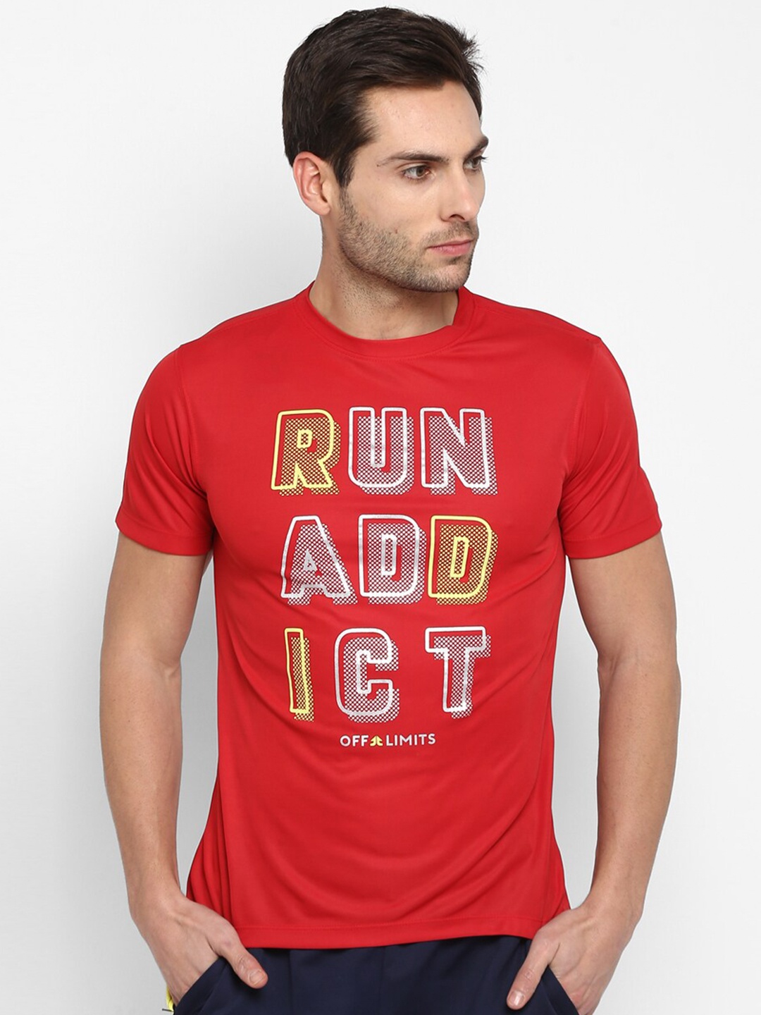 OFF LIMITS Men Red Typography Printed T-shirt