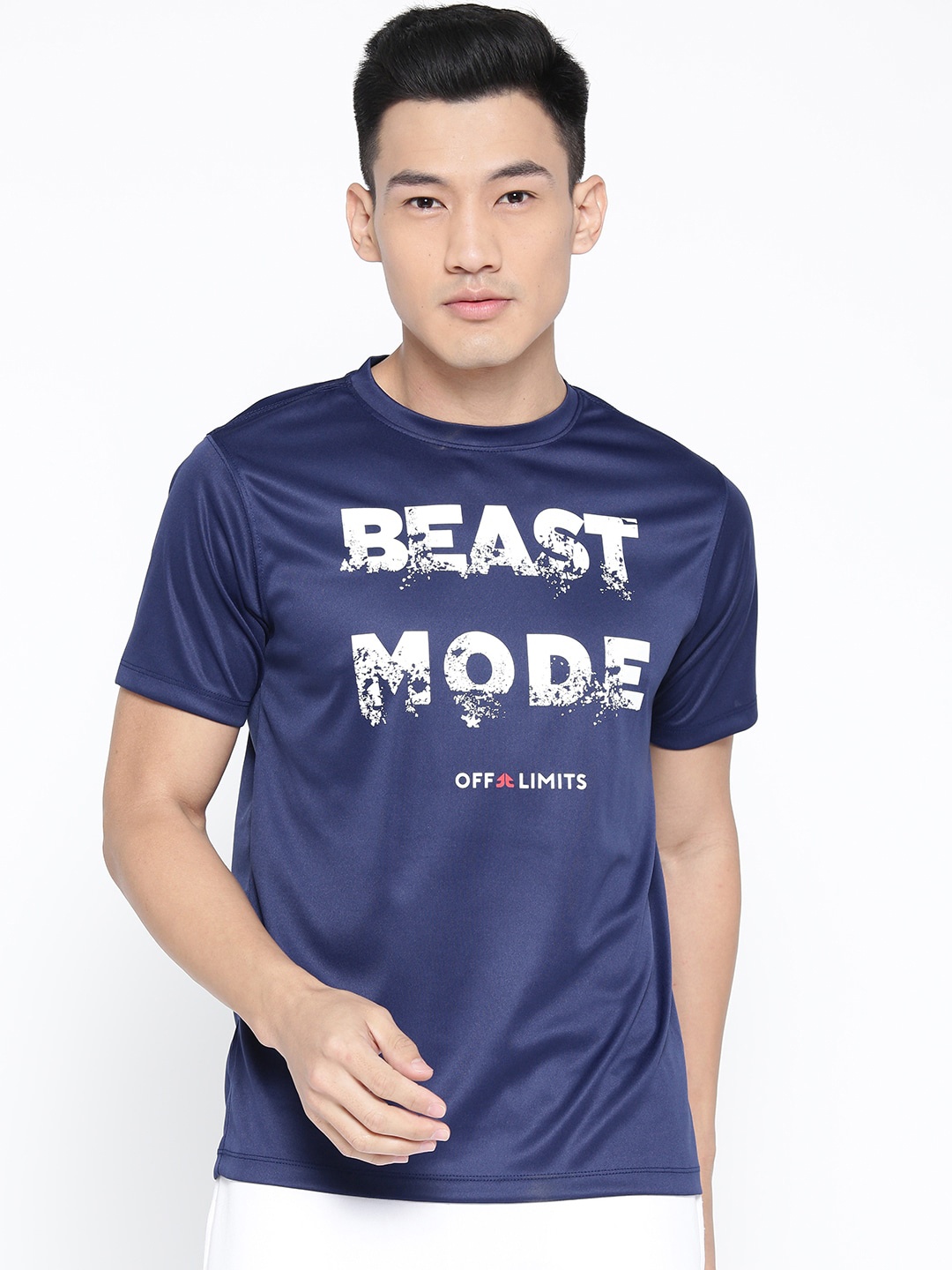 

OFF LIMITS Men Navy Blue Typography Printed T-shirt