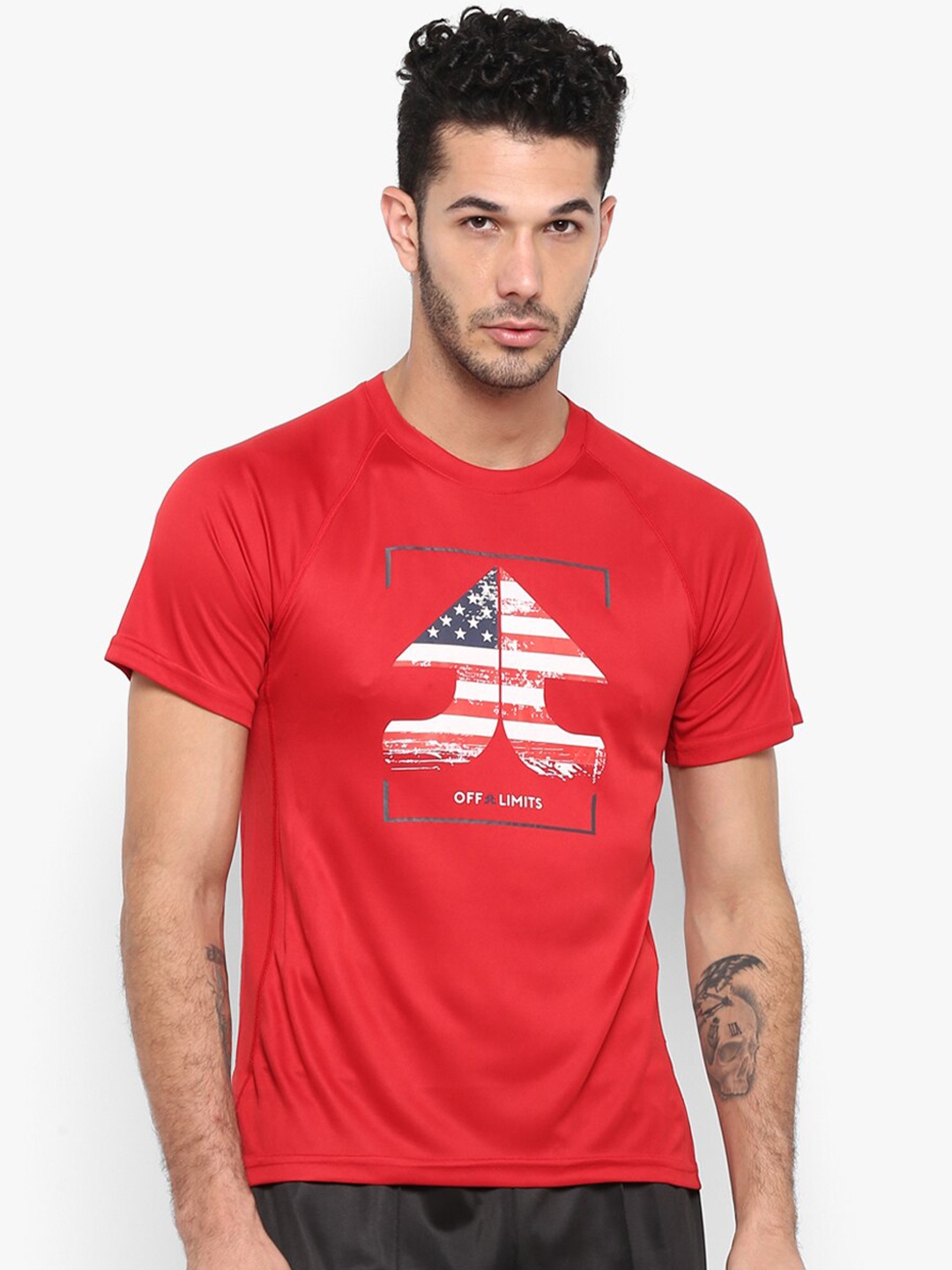 

OFF LIMITS Men Red Typography Printed T-shirt