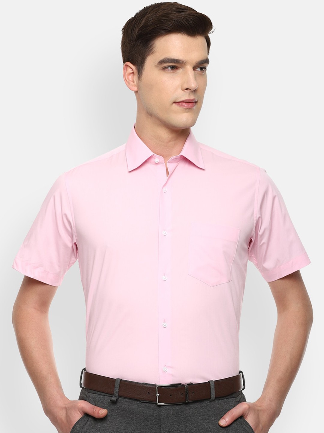 

Van Heusen Men Pink Casual Shirt