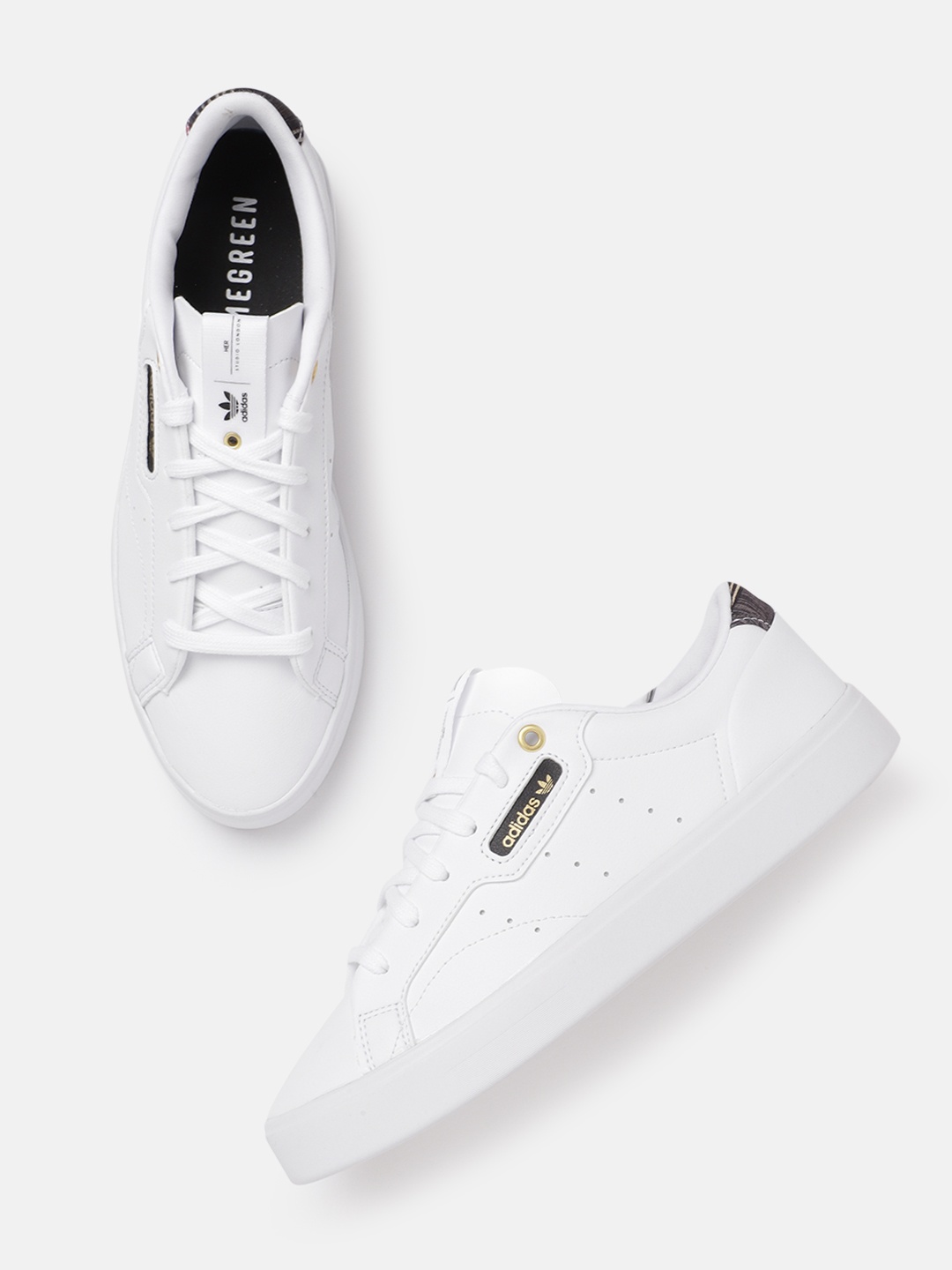 

ADIDAS Originals Women White Perforated Adidas Sleek Sneakers