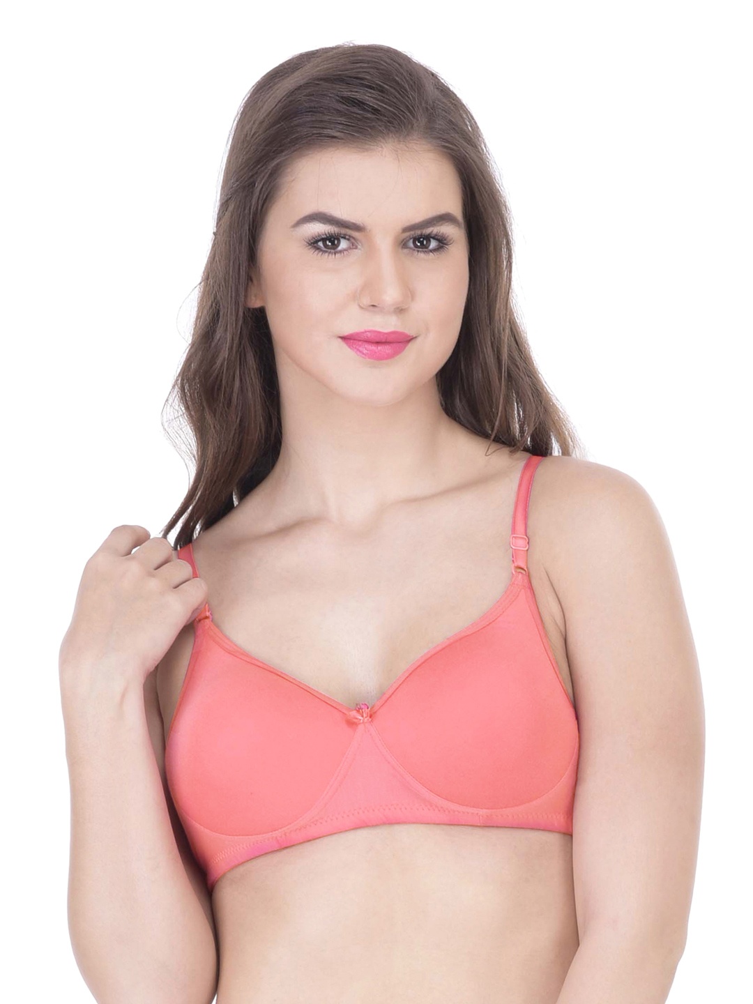 

Claura Peach-Coloured Full-Coverage T-shirt Bra