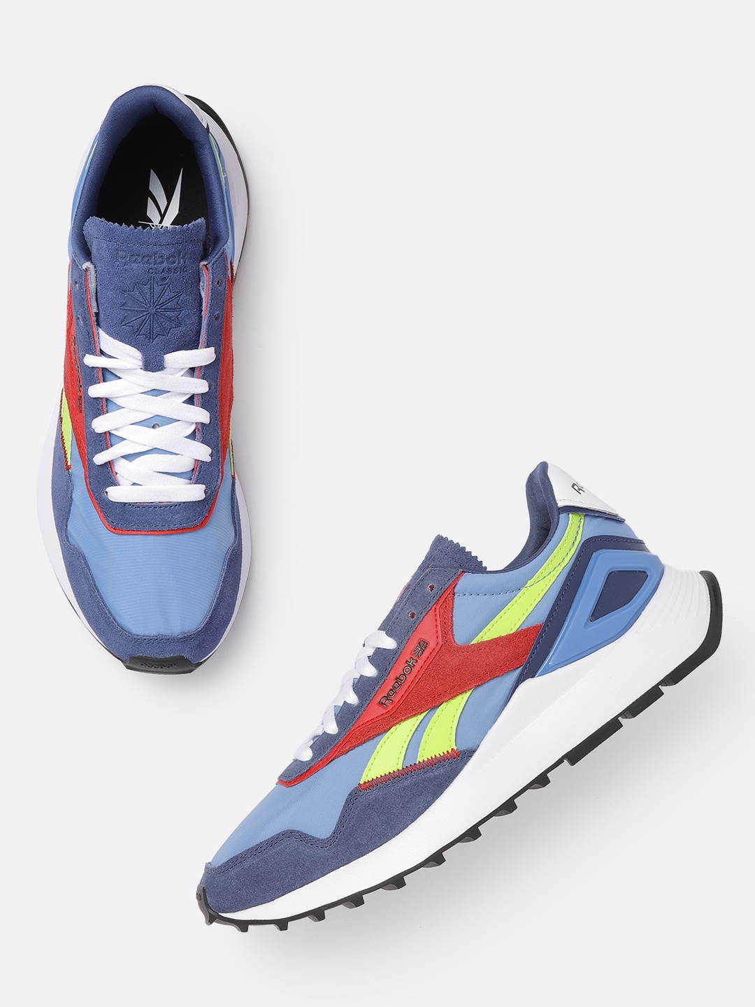 

Reebok Classic Unisex Blue & Red Colourblocked CL Legacy AZ Sneakers