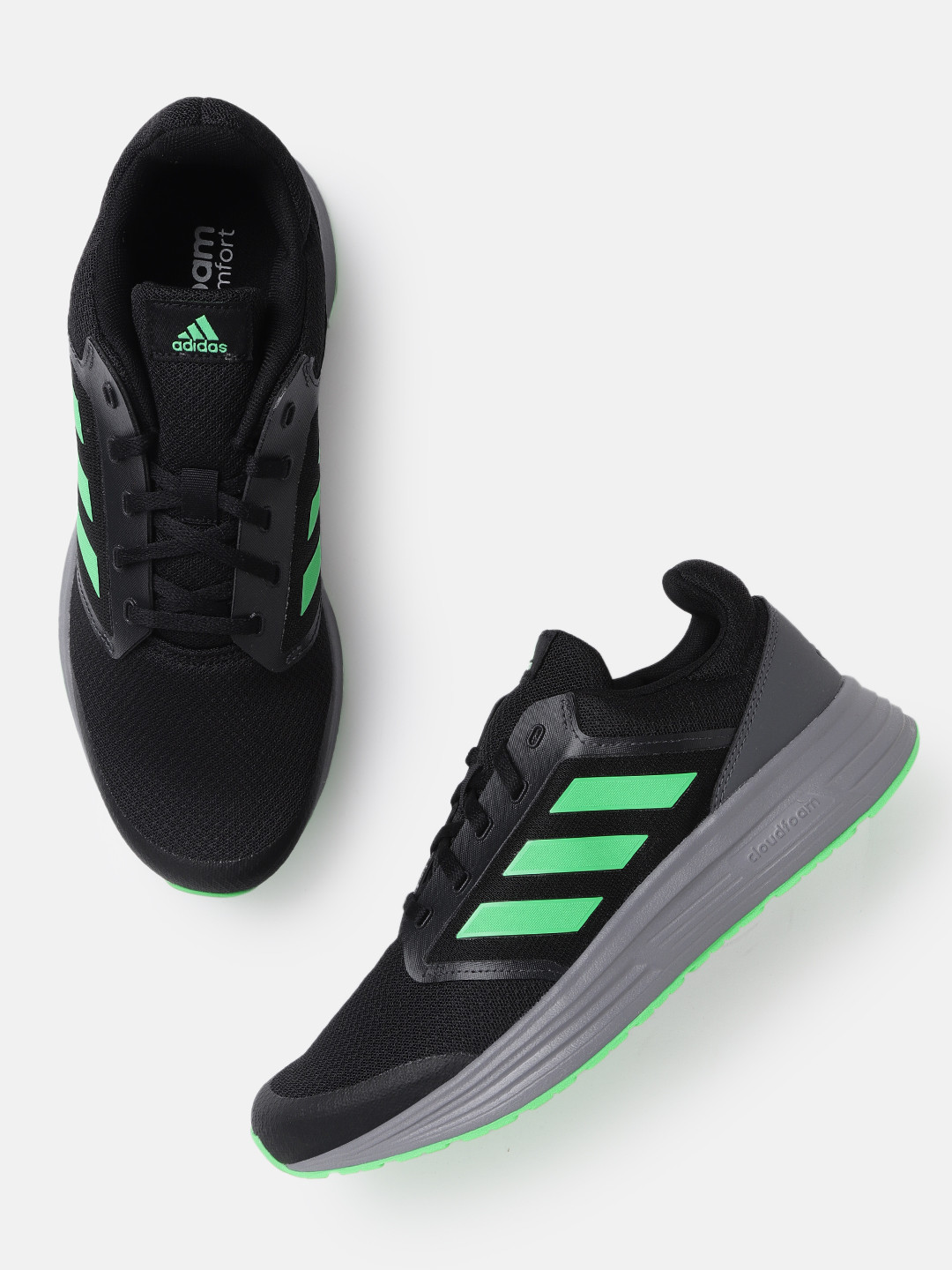 

ADIDAS Men Black Woven Design Galaxy 5 New Running Shoes