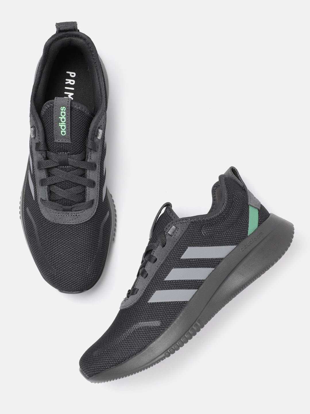 

ADIDAS Men Black Woven Design Lite Racer Rebold Sustainable Running Shoes