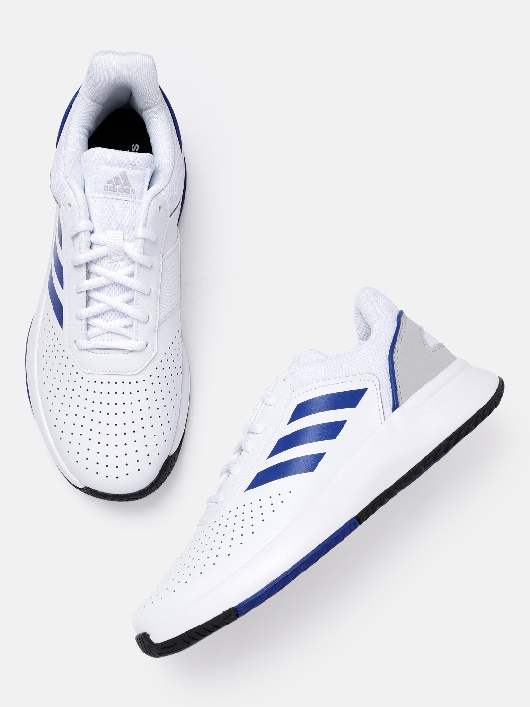 

ADIDAS Men White & Grey Courtsmash Tennis Shoes